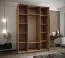 Kleiderschrank / Schiebetürenschrank | 245,5 x 160 x 64 cm | 2 Schiebetüren | 2 Kleiderstangen |Soft-Close | 11 Fächer | Farbe: Weiß | 10 Einlegeböden