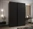Kleiderschrank / Schiebetürenschrank | ABS-Kanten | 2 Kleiderstangen | 245,5 x 170 x 64 cm | 11 Fächer | 2 Schiebetüren | Soft-Close | Farbe: Schwarz