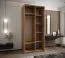 Kleiderschrank / Schiebetürenschrank | 2 Kleiderstangen | 245,5 x 100 x 64 cm | 6 Einlegeböden | 6 Fächer | 2 Schiebetüren | Farbe: Eiche Artisan
