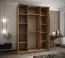 Kleiderschrank / Schiebetürenschrank | 245,5 x 170 x 64 cm | 11 Fächer | Soft-Close | 2 Kleiderstangen | Spiegel | 2 Schiebetüren | Farben: Kaschmir