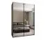 Kleiderschrank / Schiebetürenschrank | 245,5 x 180 x 64 cm | Farbe: Kaschmir | 2 Kleiderstangen | Soft-Close | 11 Fächer | 2 Schiebetüren | Spiegel