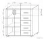 Kommode Aitape 40, Farbe: Sonoma Eiche dunkel / Sonoma Eiche hell - Abmessungen: 105 x 100 x 40 cm (H x B x T)