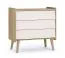 Kinderzimmer Komplett Set A Olle | 4-teilig | Farbe: Eiche Cremona / Beige | Kleiderschrank | 1 Kommode | 1 Kinderbett / Gitterbett | Push-to-open