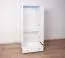 Kleiderschrank Kiefer Vollholz massiv weiß blau lackiert 003 - Abmessung 160 x 90 x 60 cm (H x B x T)