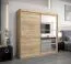 Schiebetürenschrank / Kleiderschrank Aizkorri 05A mit Spiegel, Farbe: Eiche Sonoma - Abmessungen: 200 x 200 x 62 cm (H x B x T)
