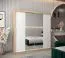 250 cm breiter Kleiderschrank mit 10 Fächern und 3 Türen | Farbe: Sonoma Eiche / Weiß Abbildung