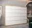 250 cm breiter Kleiderschrank mit 10 Fächern und 3 Türen | Farbe: Sonoma Eiche / Weiß Abbildung
