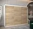 250 cm breiter Kleiderschrank mit 10 Fächern und 3 Türen | Farbe: Sonoma Eiche / Weiß Abbildung