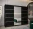 250 cm breiter Kleiderschrank mit 10 Fächern und 3 Türen | Farbe: Schwarz Abbildung