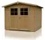 Gartenhaus 2,4 x 2,9 Meter (inkl. Dach) | Naturbelassen | Satteldach | 28 mm Blockbohlen Abbildung