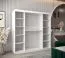 200 cm breiter Kleiderschrank mit 10 Fächern und 2 Türen | Farbe: Sonoma Eiche / Weiß Abbildung