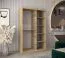 120 cm breiter Kleiderschrank mit 5 Fächern und 2 Türen | Farbe: Sonoma Eiche / Weiß Abbildung