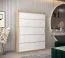 150 cm breiter Kleiderschrank mit 5 Fächern und 2 Türen | Farbe: Sonoma Eiche / Weiß Abbildung