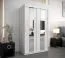 120 cm breiter Kleiderschrank mit 2 Türen | 5 Fächer | Farbe: Weiß Abbildung