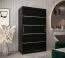 120 cm breiter Kleiderschrank mit 5 Fächern und 2 Türen | Farbe: Schwarz Abbildung