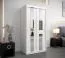 100 cm breiter Kleiderschrank mit 2 Türen | 5 Fächer | Farbe: Weiß Abbildung