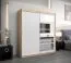 180 cm breiter Kleiderschrank mit 10 Fächern und 2 Türen | Farbe: Sonoma Eiche / Weiß Abbildung