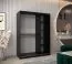 150 cm breiter Kleiderschrank mit 5 Fächern und 2 Türen | Farbe: Schwarz Abbildung