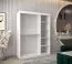 150 cm breiter Kleiderschrank mit 5 Fächern und 2 Türen | Farbe: Weiß Abbildung