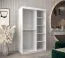 120 cm breiter Kleiderschrank mit 5 Fächern und 2 Türen | Farbe: Sonoma Eiche / Weiß Abbildung