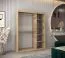 150 cm breiter Kleiderschrank mit 2 Türen | 5 Fächer | Farbe: Sonoma Eiche / Weiß Abbildung