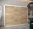 Großer 250 cm breiter Kleiderschrank mit 10 Fächern und 3 Türen | Farbe: Sonoma Eiche / Weiß Abbildung