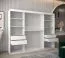 Großer 250 cm breiter Kleiderschrank mit 10 Fächern und 3 Türen | Farbe: Sonoma Eiche / Weiß Abbildung