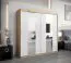 2 Meter breiter Kleiderschrank mit 2 Türen | Farbe: Sonoma Eiche / Weiß Abbildung