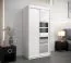 1 Meter breiter Kleiderschrank mit 2 Türen | Farbe: Weiß Abbildung