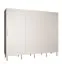 Großer Schiebetürenschrank mit drei Türen Jotunheimen 239, Farbe: Weiß - Abmessungen: 208 x 250,5 x 62 cm (H x B x T)