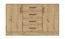 Sideboard mit vier Schubladen Hannut 31, Farbe: Eiche Artisan - Abmessungen: 84 x 140 x 40 cm (H x B x T)
