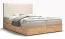 Boxspringbett im eleganten Design Pilio 61, Farbe: Beige / Eiche Golden Craft - Liegefläche: 140 x 200 cm (B x L)