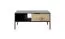 Dunkler Couchtisch mit zwei Schubladen Fouchana 14, Farbe: Schwarz / Eiche Artisan - Abmessungen: 44 x 97 x 60 cm (H x B x T)
