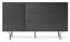 Sideboard mit genügend Stauraum Margate 04, Farbe: Schwarz - Abmessungen: 83 x 144 x 38 cm (H x B x T)
