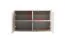 Hängeschrank mit zwei Drehtüren Boquilla 07, Farbe: Kaschmir, Push-to-open Funktion, vier Fächer, schlichtes Design, Maße: 40 x 70 x 40 cm, für den Vorraum