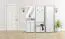 Garderobe Bibaor 09, Farbe: Eiche Weiß - 133 x 75 x 5 cm (H x B x T)