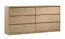 Geräumige Kommode Gracilius 06 mit 6 großen Schubladen, 87 x 181 x 40 cm, Eiche Cremona, ABS Kantenschutz, schlichten Griffleisten, Wohnzimmer, Schlafzimmer