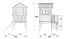 Kinderspielhaus 1C | Kiefer | kesseldruckimprägniert | Maße: 180 x 155 cm | 1 Fenster | Wandstärke: 16 mm | Balkon | schräge Leiter | Einzeltür