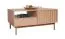 Zweiseitiger Couchtisch Acrab 06 mit 2 Schubladen, 53x 106 x 64, 2 Türen, 2 Kipptüren, Eiche Cremona, passend für Staubsaugroboter, geriffelte Fronten