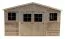 Gerätehaus, Gartenschuppen, Gartenhaus - 4 x 2 Meter - aus Holz / Blockbohlen - inkl. Dachpappe - Satteldach Abbildung