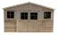 Großer Gartenschuppen, Gartenhaus - 5 x 4 Meter - aus Holz / Blockbohlen - inkl. Dachpappe - Satteldach Abbildung