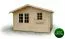 Holz-Gartenhaus 3,98 x 3,98 Meter (inkl. Dach) | Naturbelassen | Satteldach | 44 mm Blockbohlen-Haus Abbildung