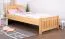 Kinderbett 90 x 200 cm | Massivholz: Kiefer | Natur Lackiert Abbildung