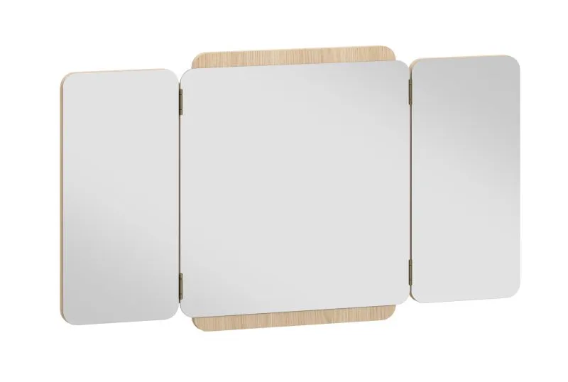 Spiegel aufklappbar Aegir 49, Farbe: Eiche, Maße: 56 x 99,5 x 4,5 cm, in skandinavischen Design