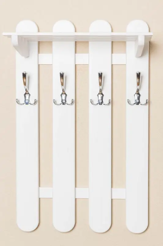 Garderobe Kiefer massiv Vollholz weiß lackiert Junco 353 – Abmessung 80 x 50 x 29 cm