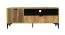 TV-Möbel / TV-Schrank mit zwei Fächer Calmuco 05, Farbe: Eiche Craft Gold / Schwarz, Maße: 51,5 x 129 x 40,5 cm, eine Schublade, robust und qualitativ hochwertig