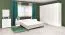 Doppelbett / Gästebett Bermeo 06, Farbe: Weiß / Grau - 160 x 200 cm (B x L)