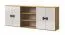 Jugendzimmer - Schrankbetterweiterung Garian 21, Farbe: Eiche / Weiß / Grau - Abmessungen: 79 x 213 x 40 cm (H x B x T)