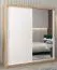 Schiebetürenschrank / Kleiderschrank Bisaurin 4C mit Spiegel, Farbe: Eiche Sonoma / Weiß matt - Abmessungen: 200 x 180 x 62 cm ( H x B x T)