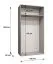 Kleiderschrank mit einer Spiegeltür Korab 65, Farbe: Kaschmir, Soft-Close-Funktion, eine Kleiderstange, 1 Meter breit, Griffe: Kaschmir, Drehtürenschrank